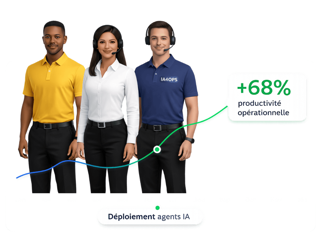 Agents IA déployés par IA4OPS – +68% de productivité opérationnelle